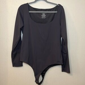 Klassy Network Long Sleeve Wide Scoop Neck Bramisuit